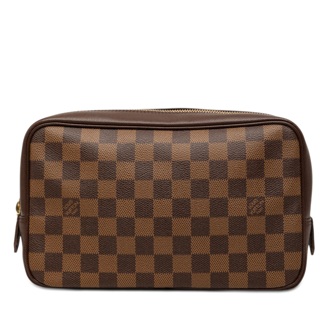 Trousse Toilette 25 Damier Ébène Marron