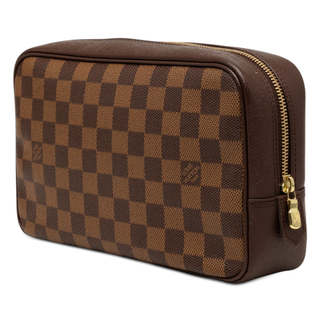 Trousse Toilette 25 Damier Ébène Marron
