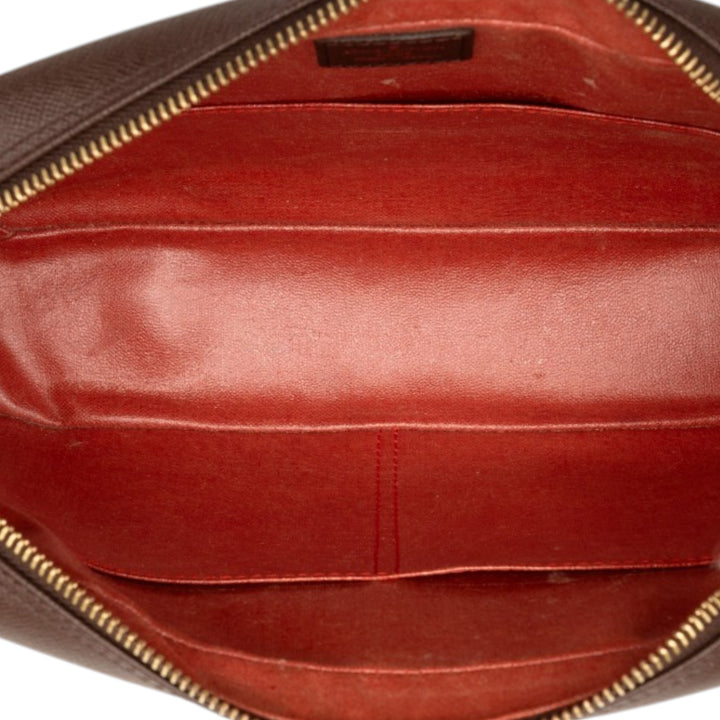 Trousse Toilette 25 Damier Ébène Marron