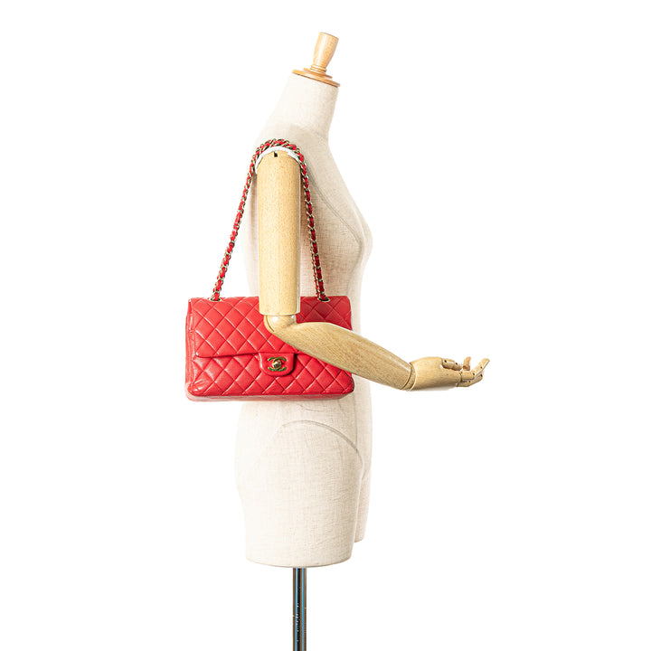 Medium Classic Caviar Double Flap Red - Gaby Paris