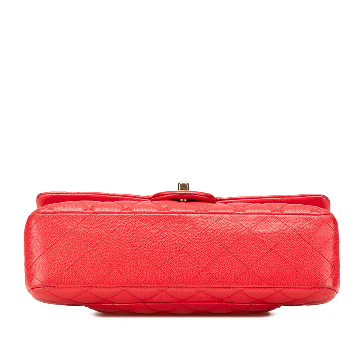 Medium Classic Caviar Double Flap Red - Gaby Paris