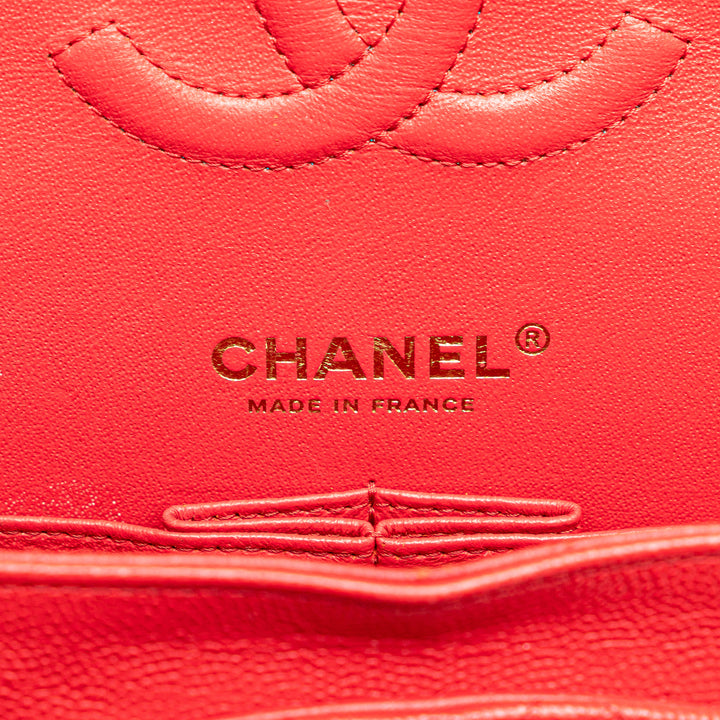 Medium Classic Caviar Double Flap Red - Gaby Paris
