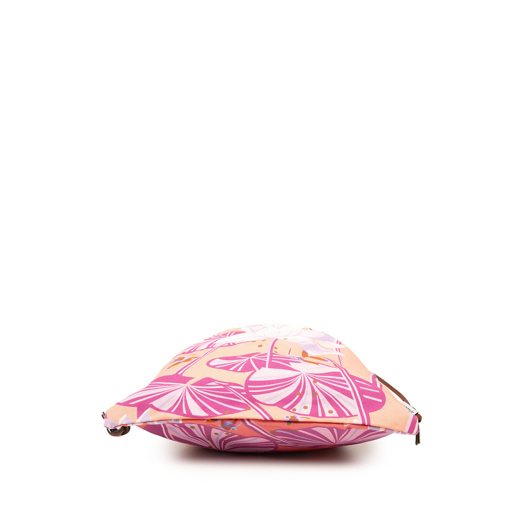 LOEWE Paula Ibiza Toile Waterlily Print Drawstring Pochette