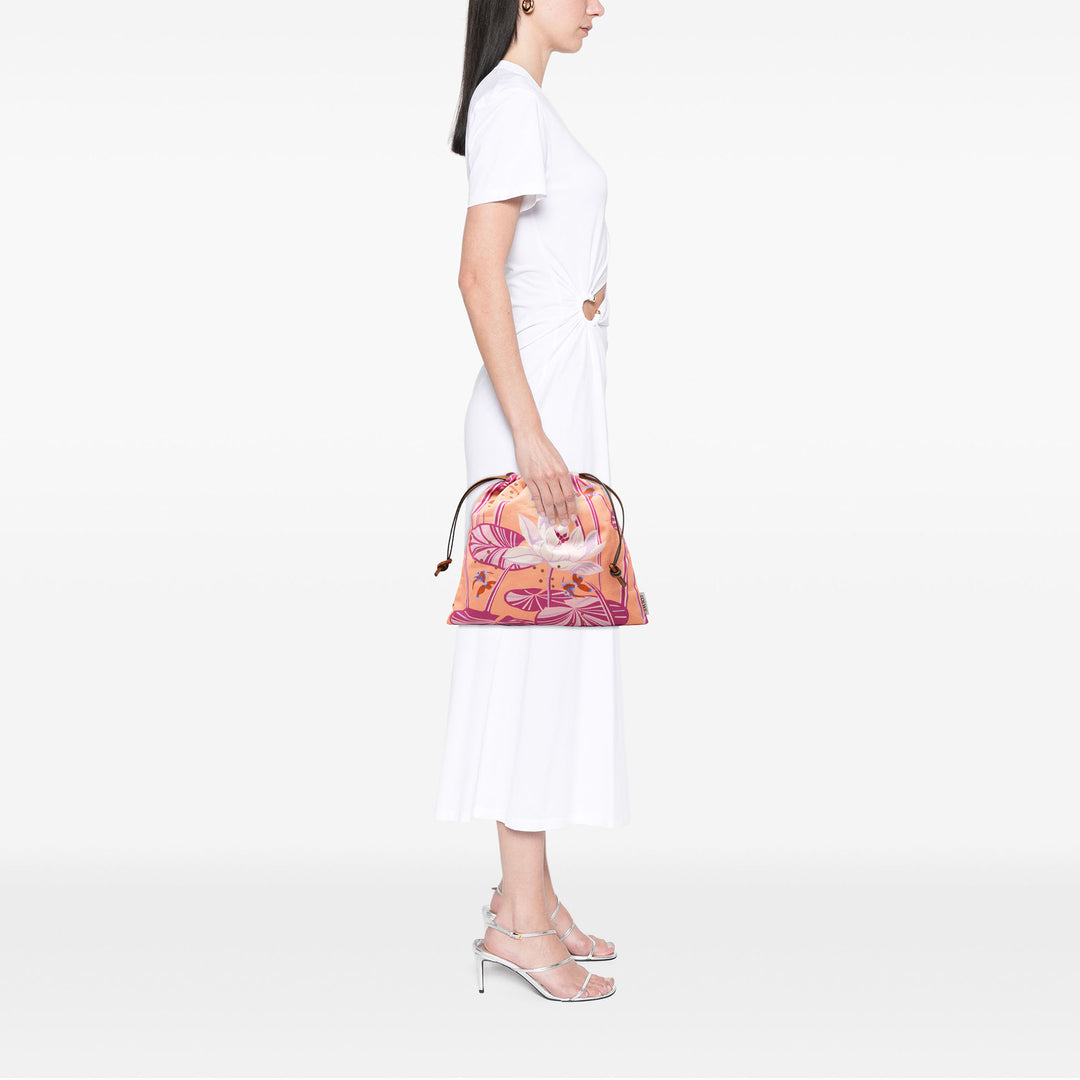 LOEWE Paula Ibiza Toile Waterlily Print Drawstring Pochette