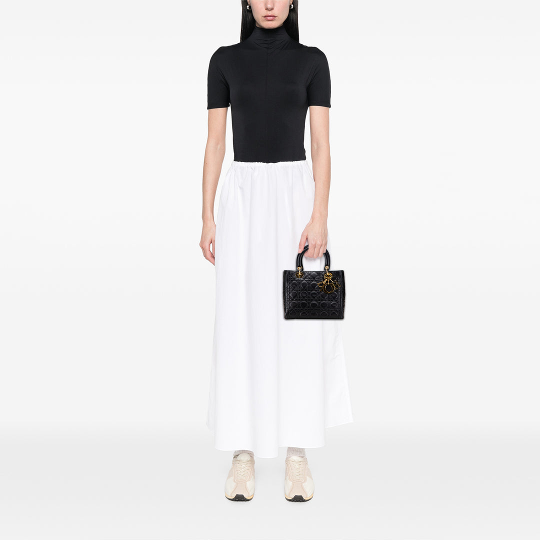 Dior Medium Cuir d’agneau Cannage Lady Dior Noir – GABY PARIS Authentique