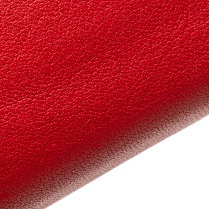 Grained Calfskin CC Box Wallet On Chain Red - Gaby Paris