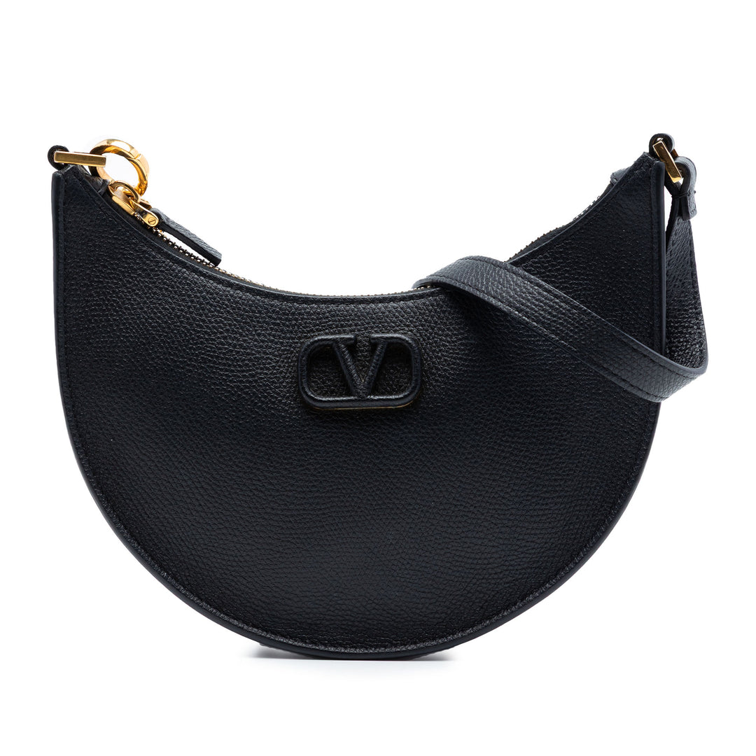 Valentino Grainy VLogo Hobo Mini Cuir de veau