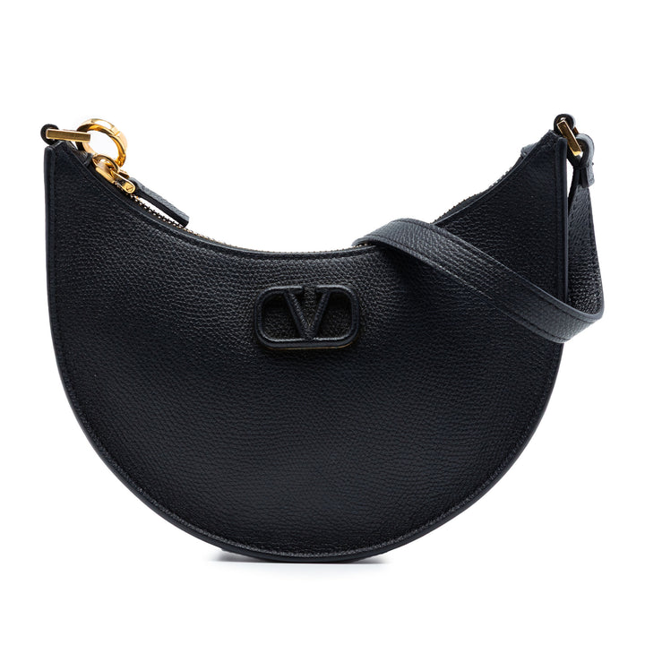 Valentino Grainy VLogo Hobo Mini Cuir de veau