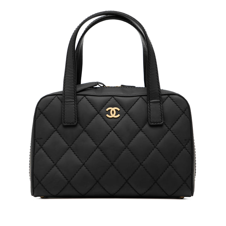 Chanel CC Matelassé Cuir de veau Wild Stitch Sac à main