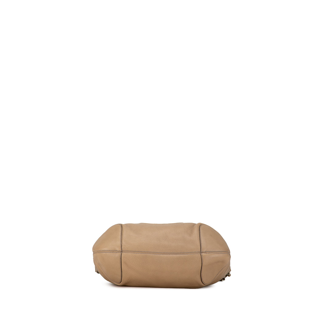 Soho Chain Hobo Bag Brown - Gaby Paris