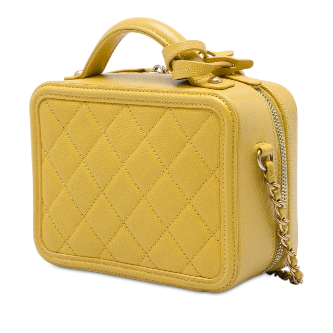 CC Filigree Vanity Petit Cuir caviar Jaune