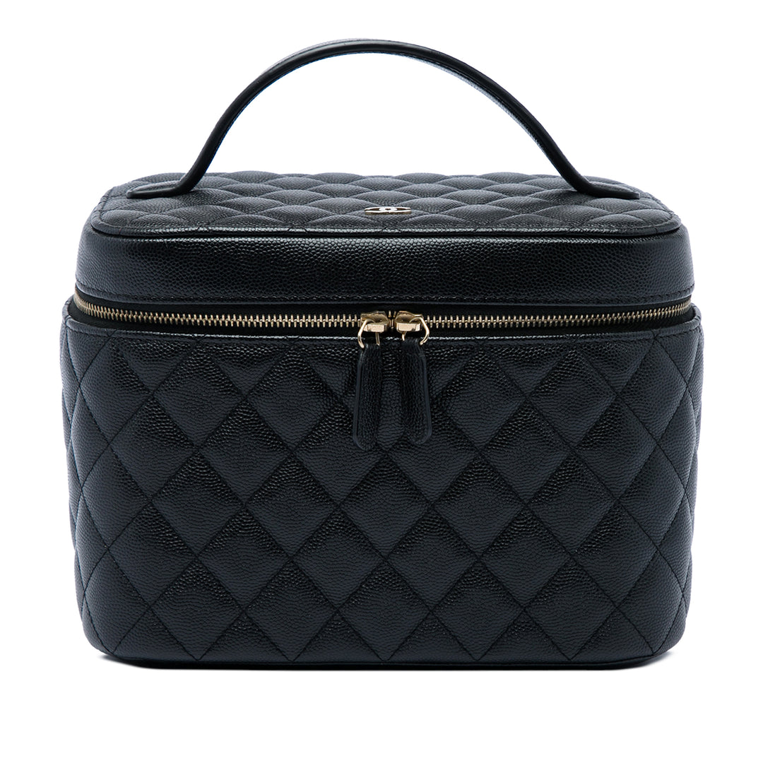 CC Matelassé Vanity Cuir caviar Noir