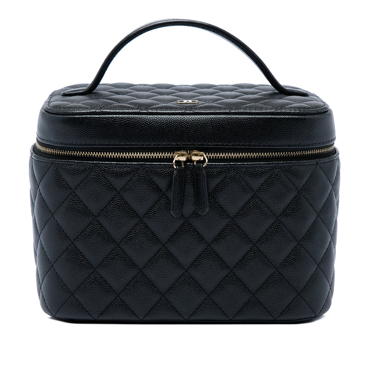 CC Matelassé Vanity Cuir caviar Noir