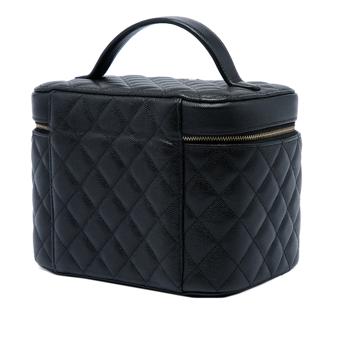 CC Matelassé Vanity Cuir caviar Noir