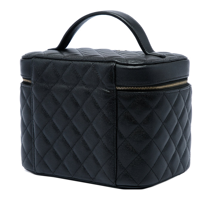 CC Matelassé Vanity Cuir caviar Noir