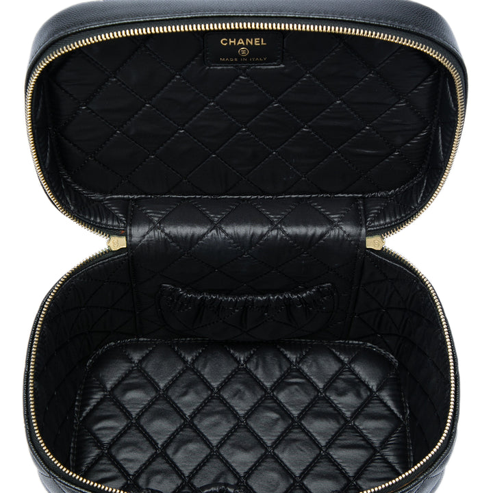 CC Matelassé Vanity Cuir caviar Noir