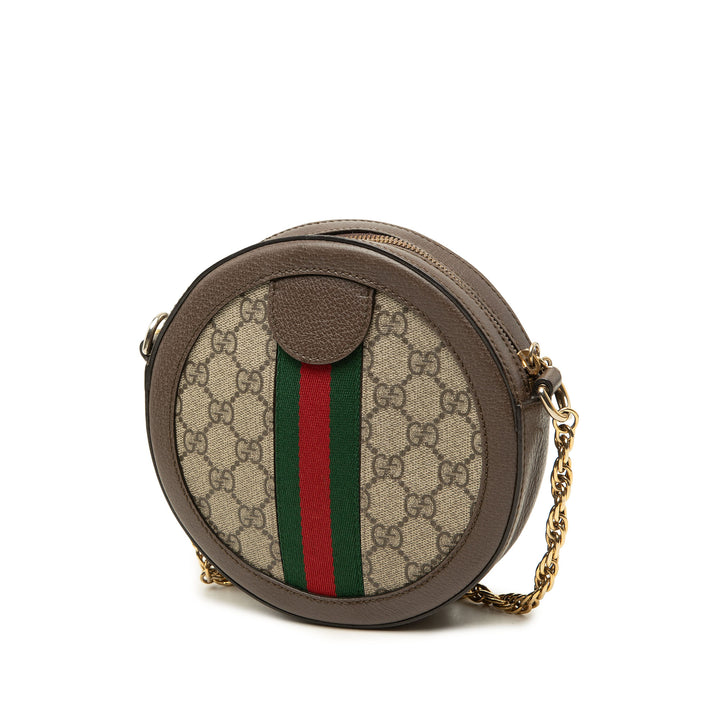 Gucci Sac bandoulière Web Ophidia Rond GG Supreme Mini Beige – vue 2 – GABY PARIS
