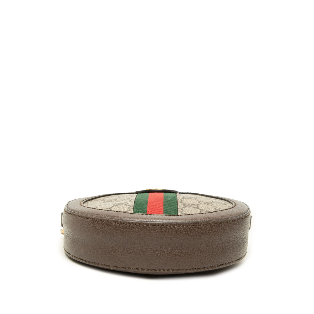 Gucci Sac bandoulière Web Ophidia Rond GG Supreme Mini Beige – vue 3 – GABY PARIS