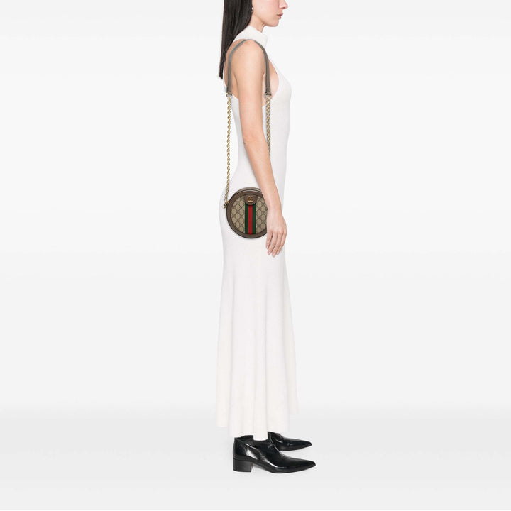 Gucci Sac bandoulière Web Ophidia Rond GG Supreme Mini Beige – vue 6 – GABY PARIS