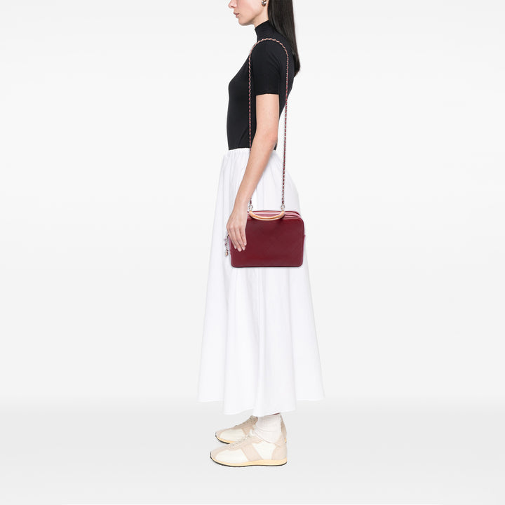 Chanel Matelassé Knock On Wood sac à Cuir d'agneau Rouge – vue 6 – GABY PARIS