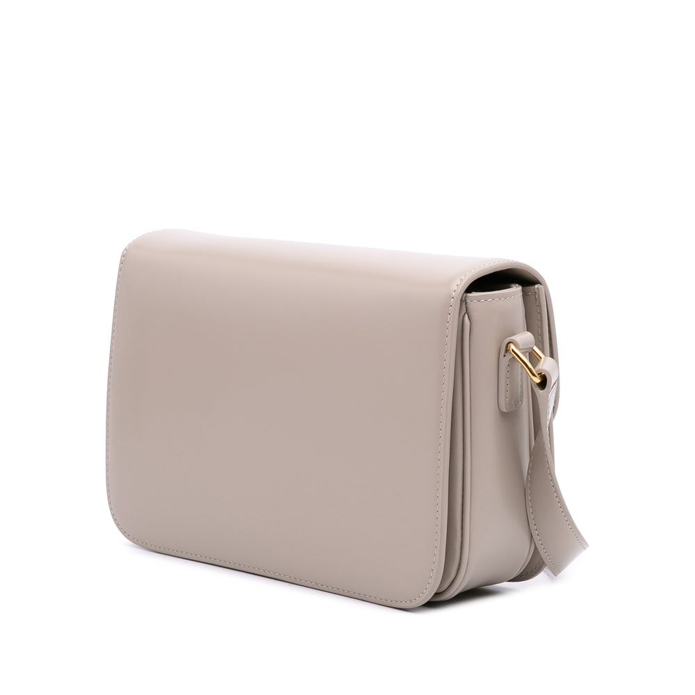 Classique Shiny Calfskin Triomphe Crossbody Brown - Gaby Paris