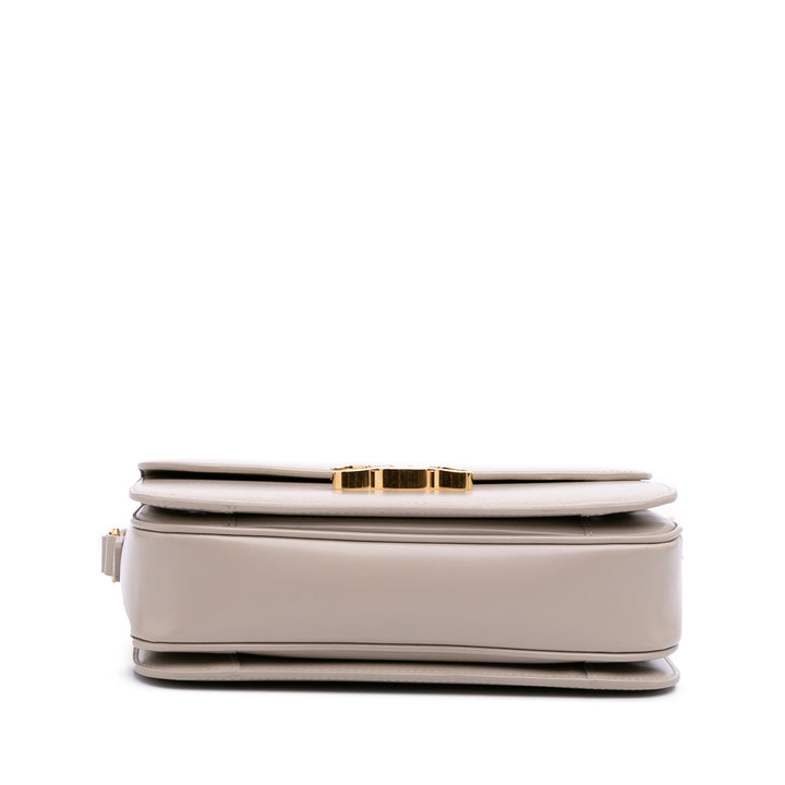 Classique Shiny Calfskin Triomphe Crossbody Brown - Gaby Paris