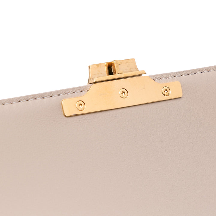 Classique Shiny Calfskin Triomphe Crossbody Brown - Gaby Paris