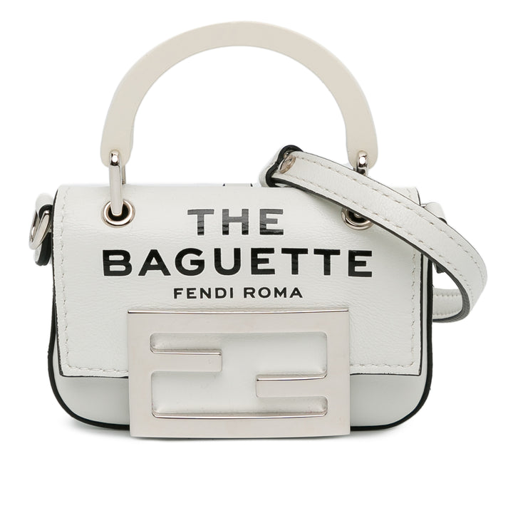 Nano Baguette Maxi Handle White - Gaby Paris