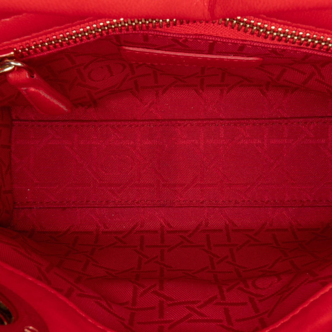 Mini Lambskin Cannage Lady Dior Red - Gaby Paris