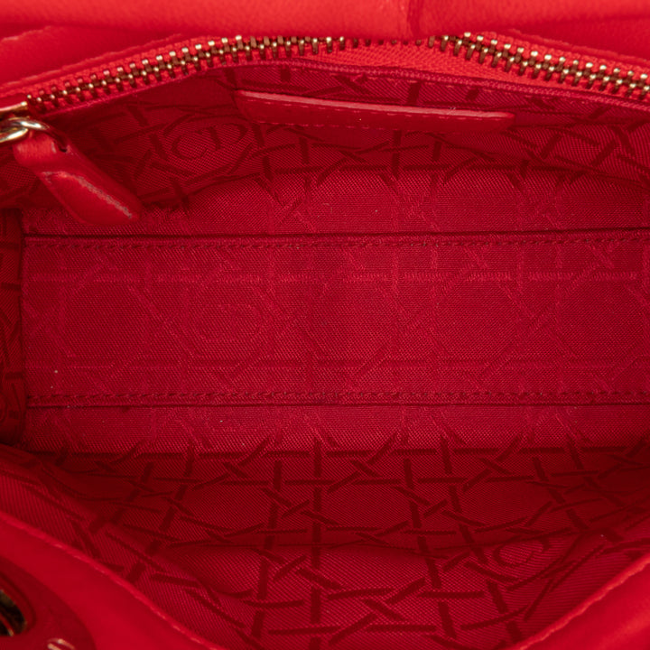 Mini Lambskin Cannage Lady Dior Red - Gaby Paris