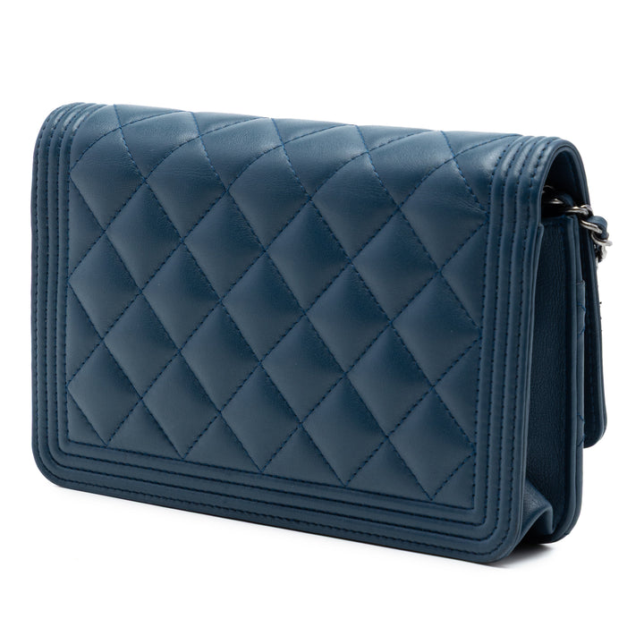 Chanel Matelassé Cuir d’agneau Boy Wallet on Chain