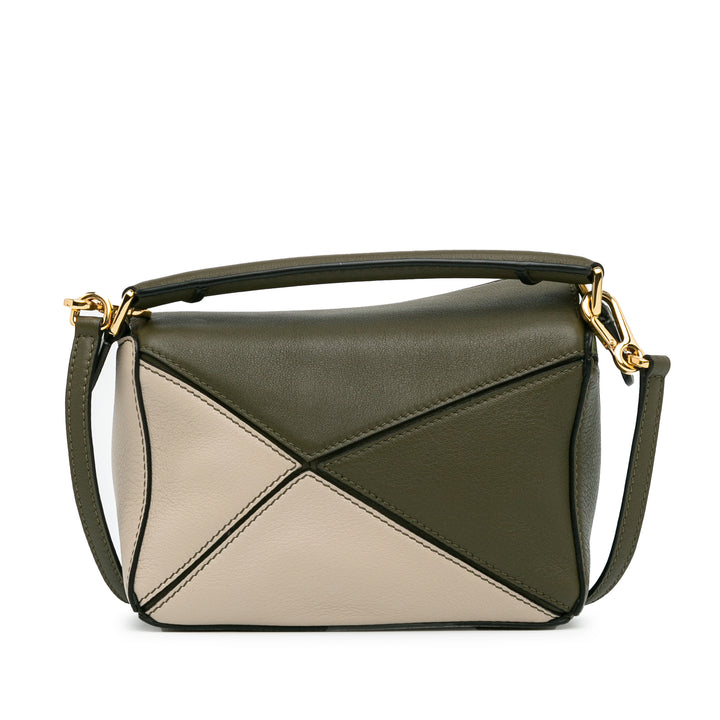 Mini Tricolor Puzzle Bag Green - Gaby Paris