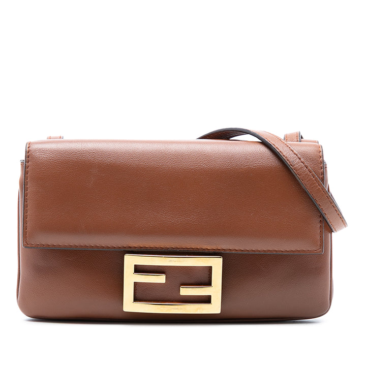 Fendi Cuir Duo Baguette Sac porté croisé