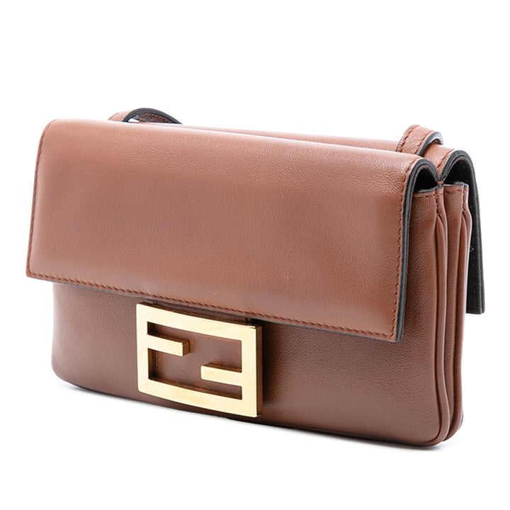 Fendi Cuir Duo Baguette Sac porté croisé