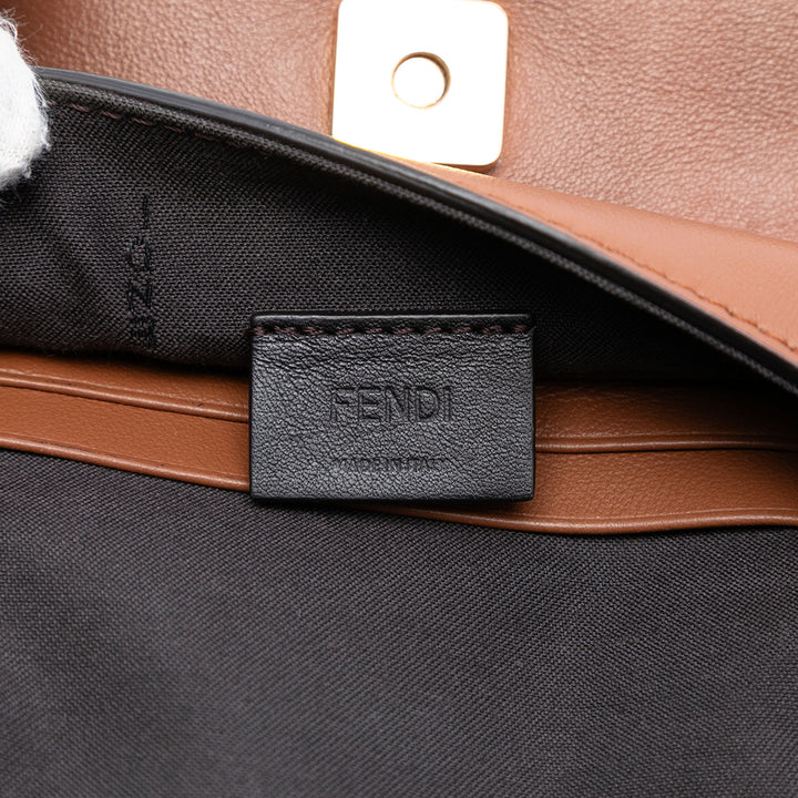 Fendi Cuir Duo Baguette Sac porté croisé