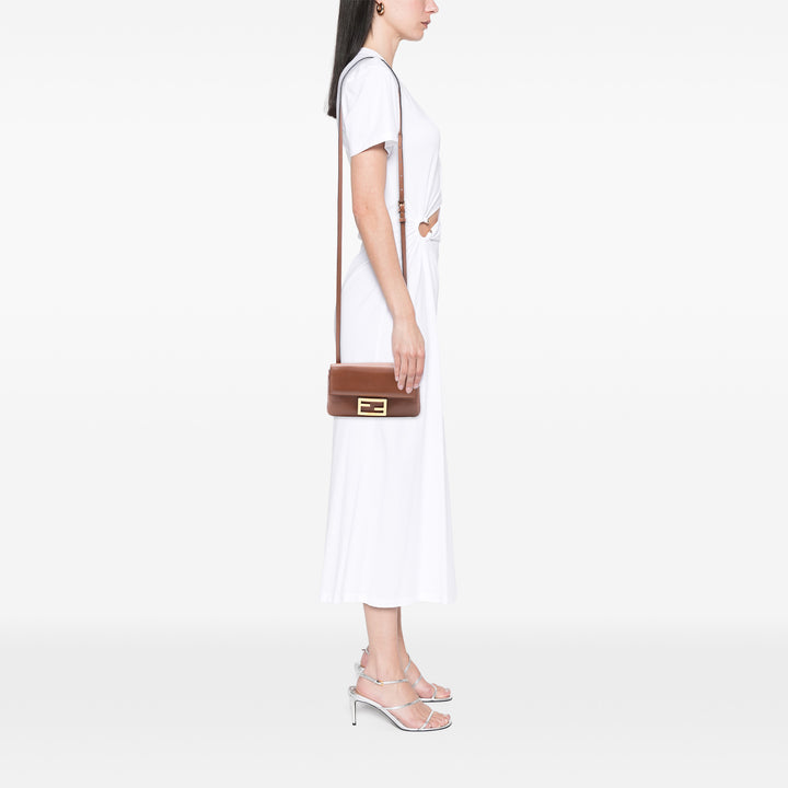 Fendi Cuir Duo Baguette Sac porté croisé