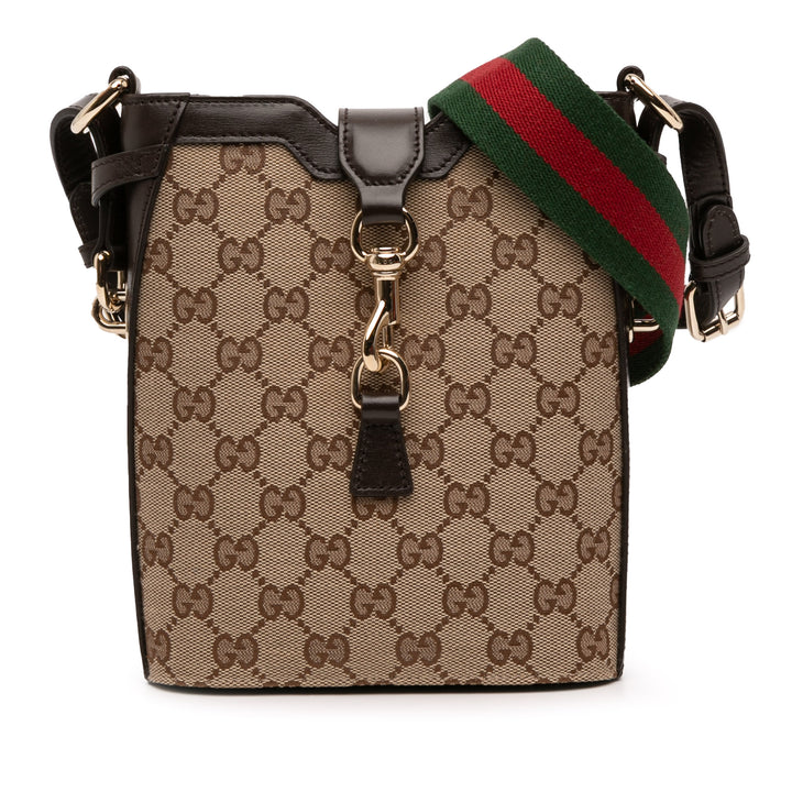 Gucci Mini GG Toile Web Bucket Sac