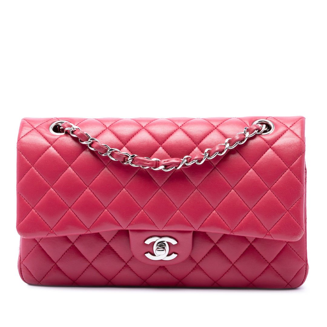 Classic Double rabat Moyen Cuir d'agneau Rose