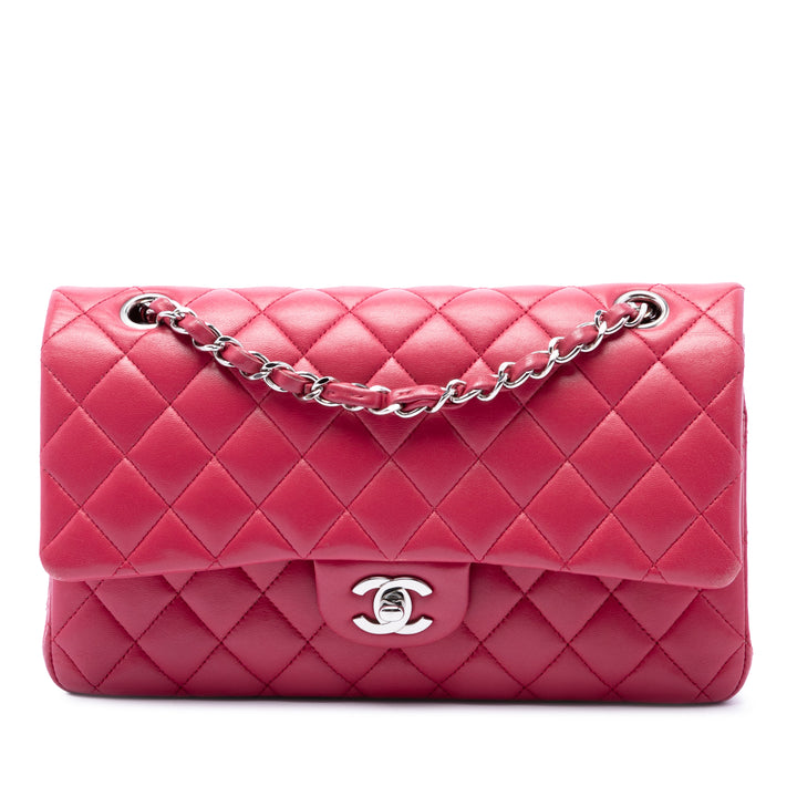 Classic Double rabat Moyen Cuir d'agneau Rose