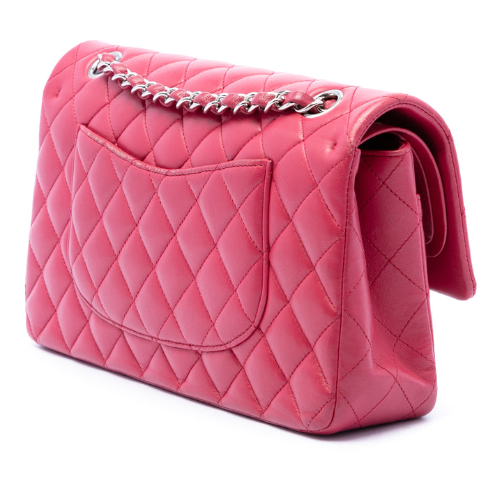 Classic Double rabat Moyen Cuir d'agneau Rose