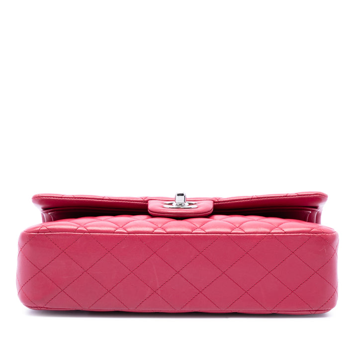 Classic Double rabat Moyen Cuir d'agneau Rose