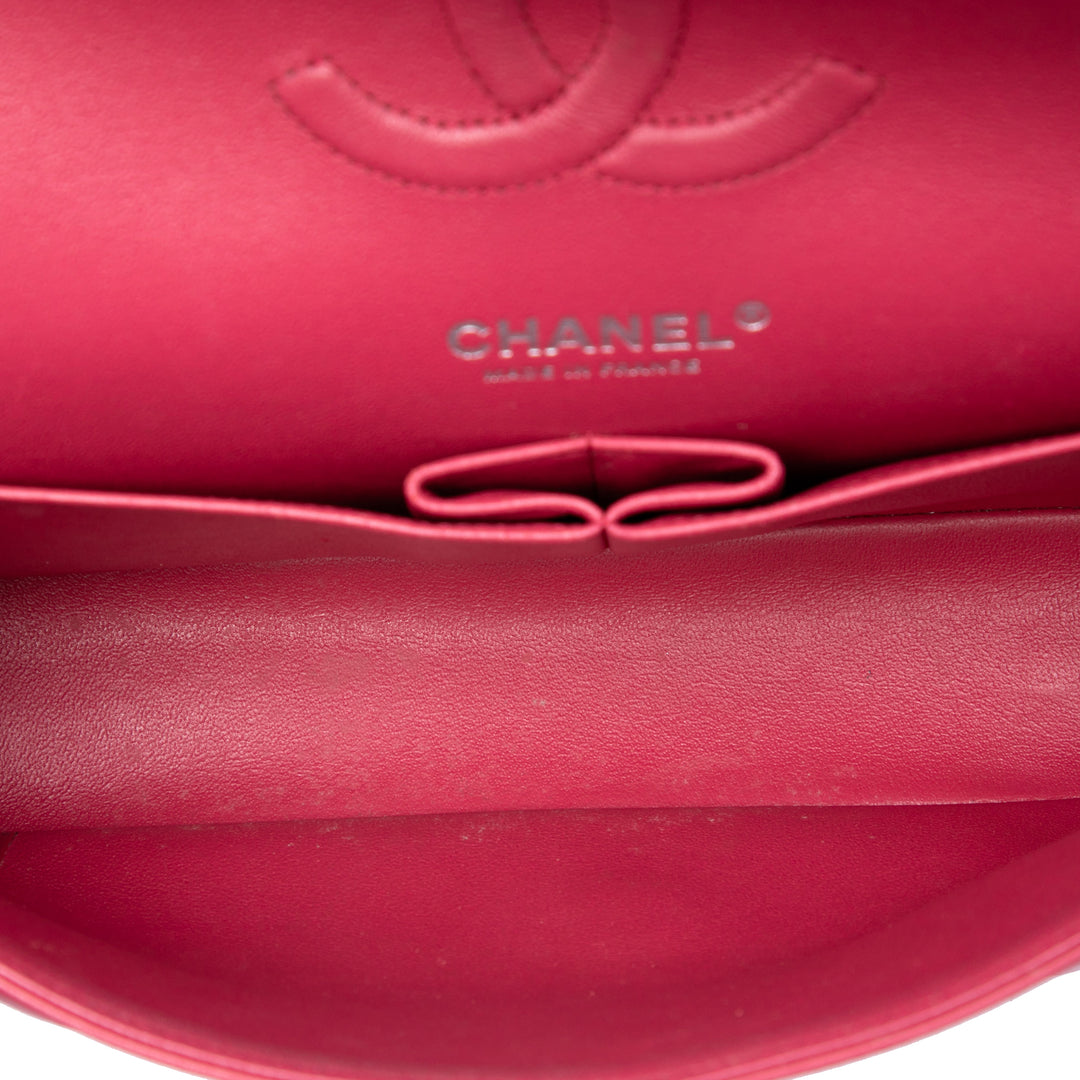 Classic Double rabat Moyen Cuir d'agneau Rose
