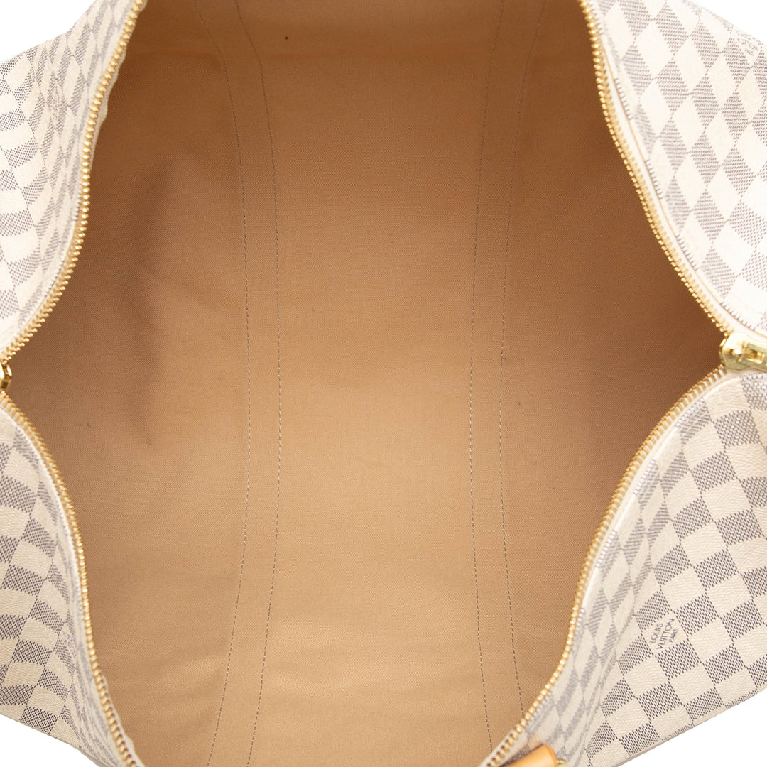 Louis Vuitton Sac de voyage Keepall 50 Damier Azur Blanc – vue 4 – GABY PARIS