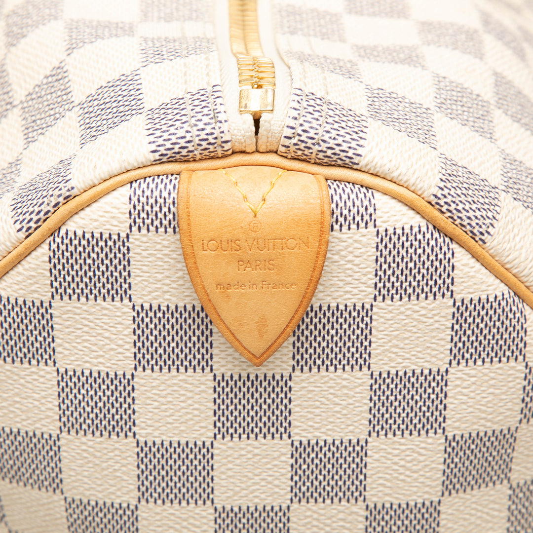 Louis Vuitton Sac de voyage Keepall 50 Damier Azur Blanc – vue 5 – GABY PARIS