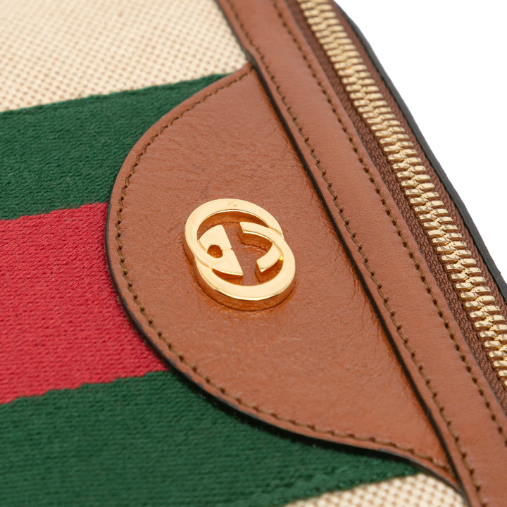 Canvas Web Belt Bag Brown - Gaby Paris