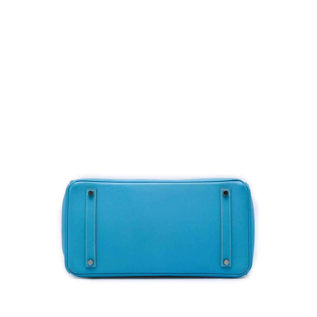 Birkin Retourne 35 Epsom Bleu