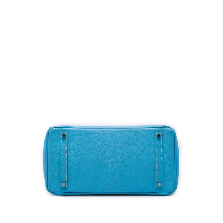 Birkin Retourne 35 Epsom Bleu