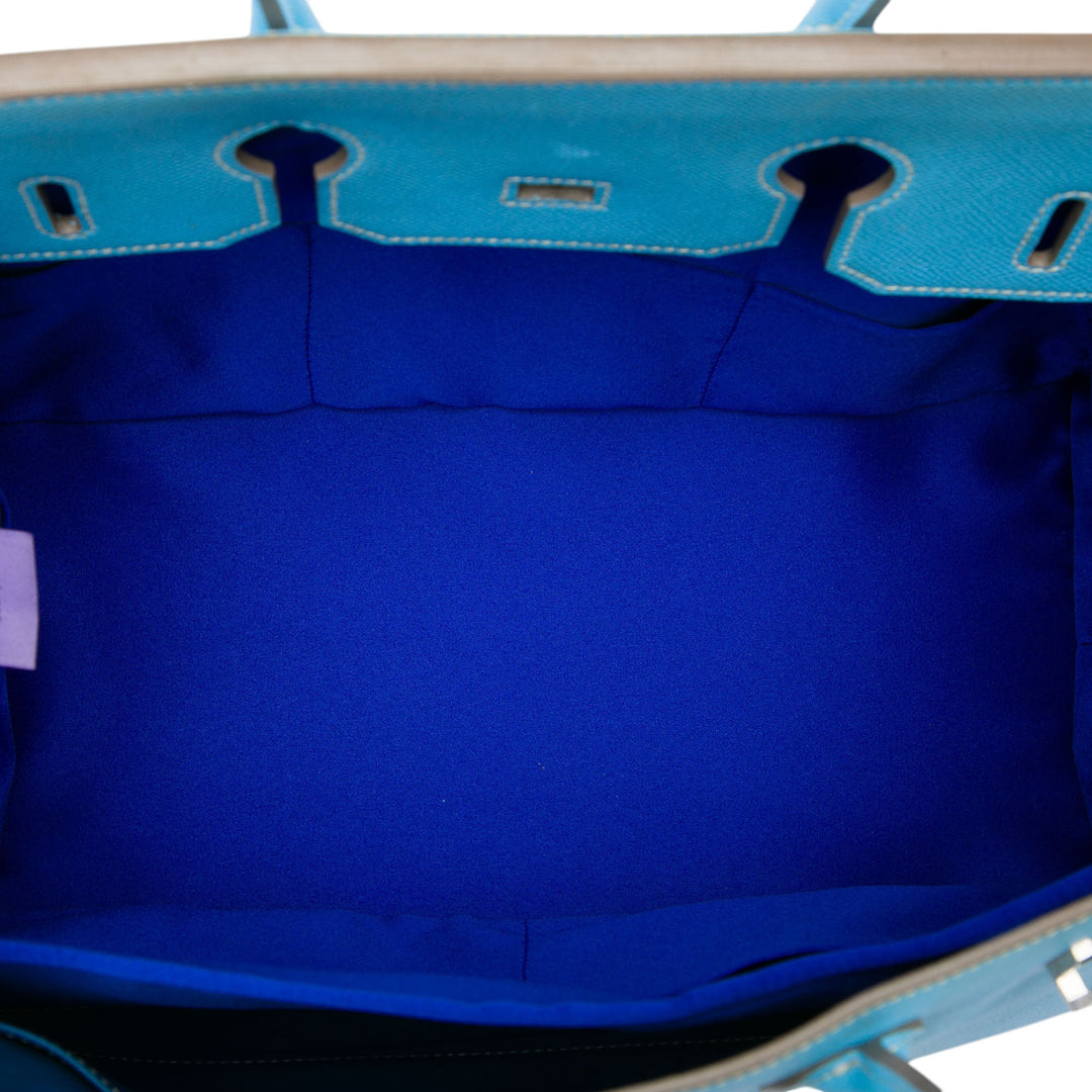 Birkin Retourne 35 Epsom Bleu