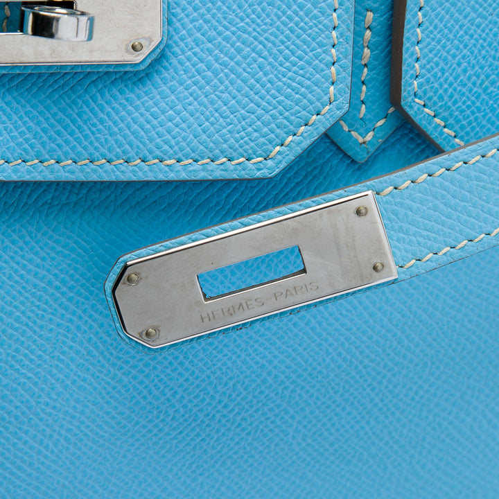 Birkin Retourne 35 Epsom Bleu