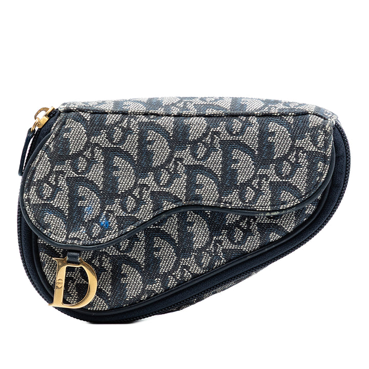 Dior Diorissimo Toile Saddle Pochette